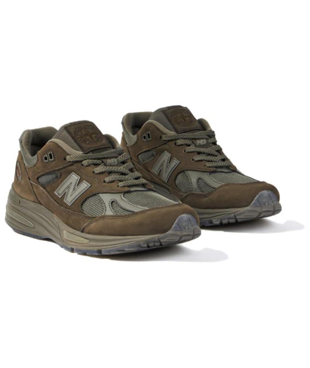 NEW BALANCE Коричневые замшевые кроссовки, фото 3