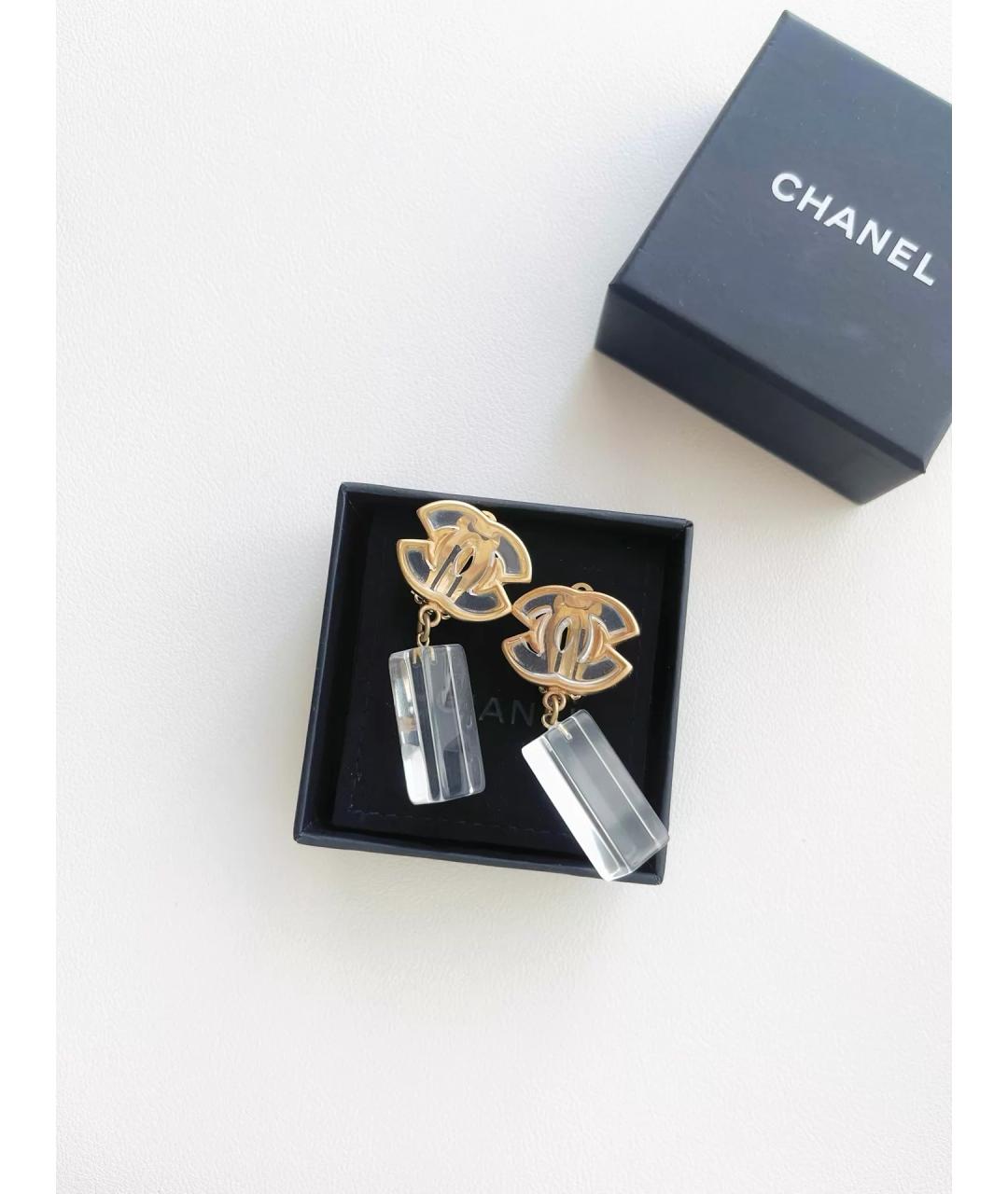 CHANEL Золотые серьги, фото 3