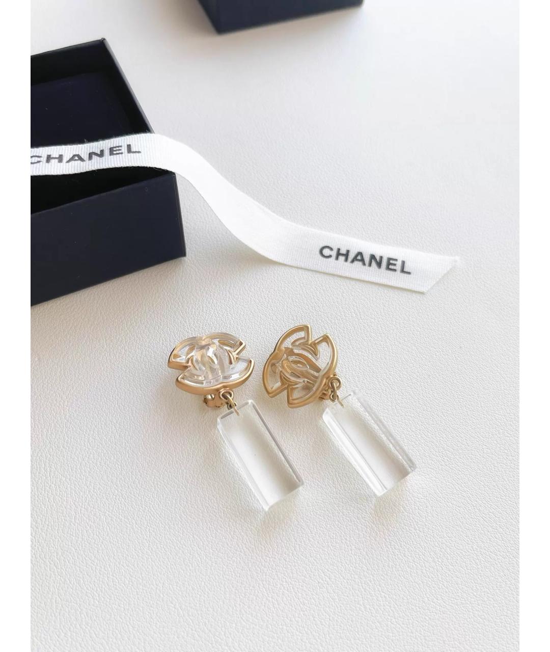CHANEL Золотые серьги, фото 6