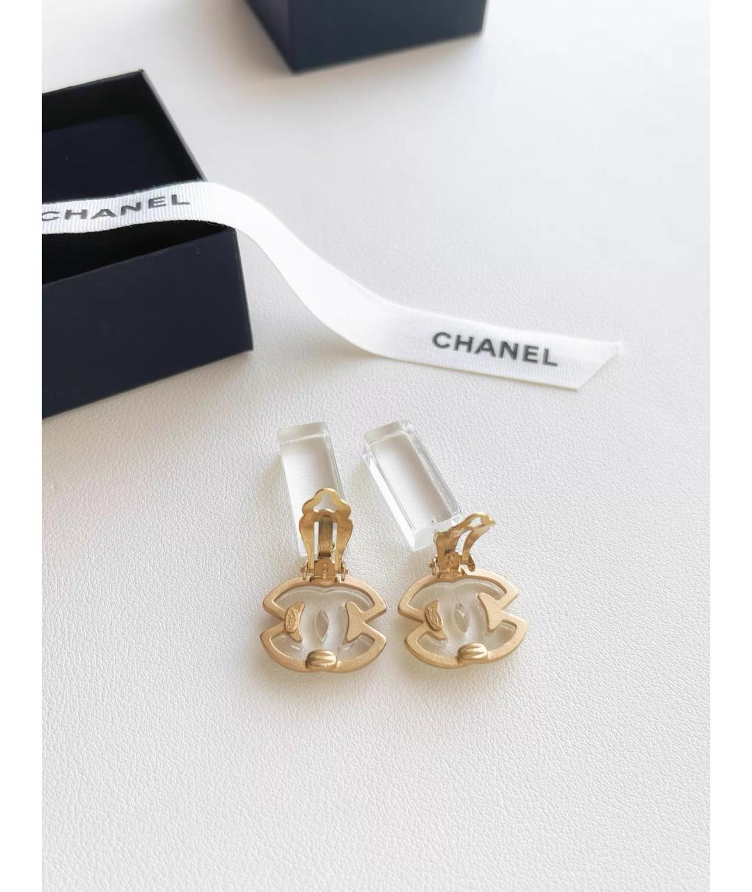 CHANEL Золотые серьги, фото 2