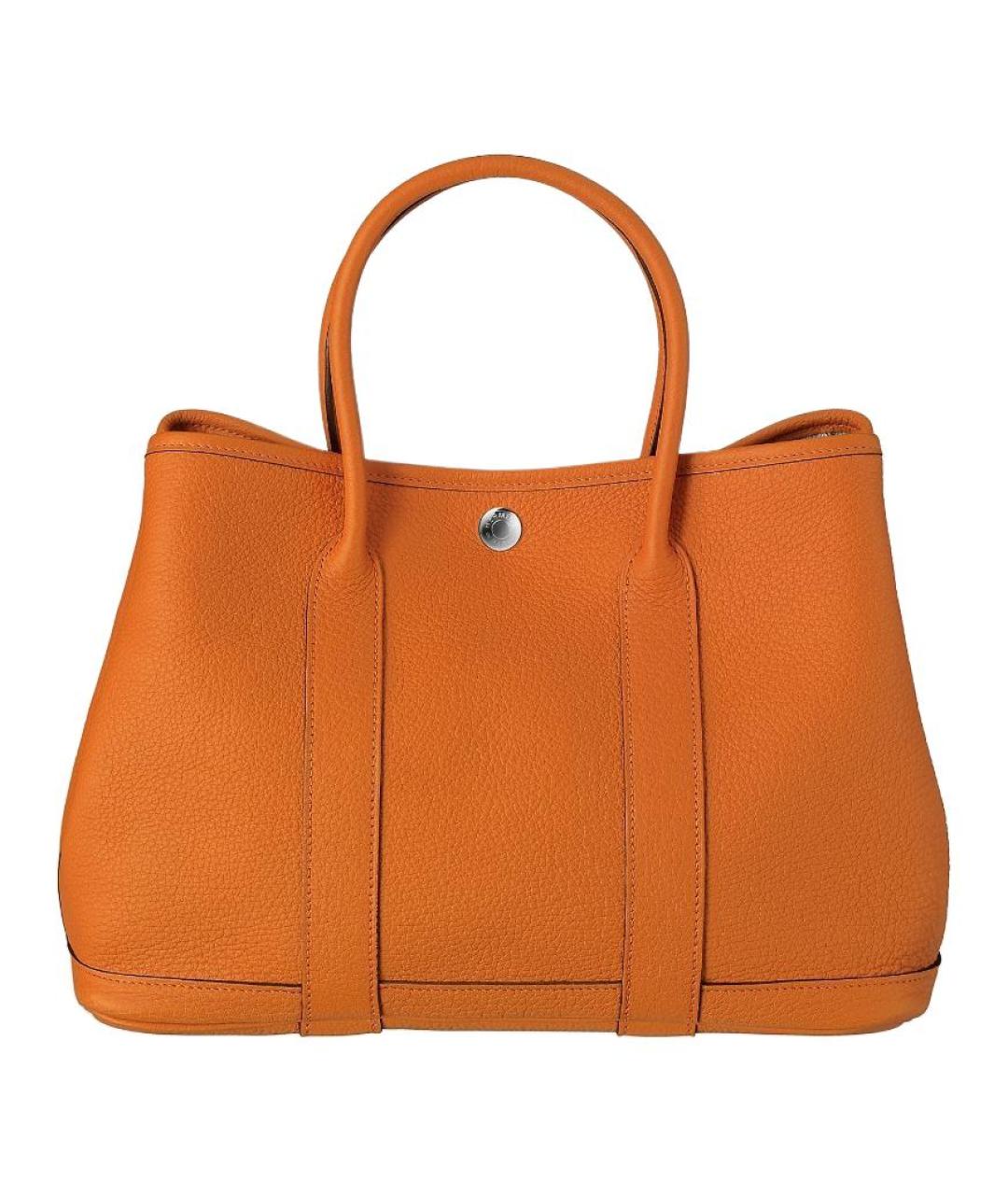HERMES Оранжевая кожаная сумка через плечо, фото 1