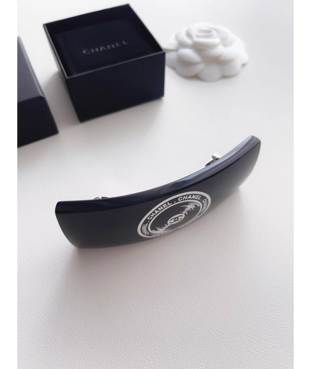 CHANEL Черная заколка, фото 4