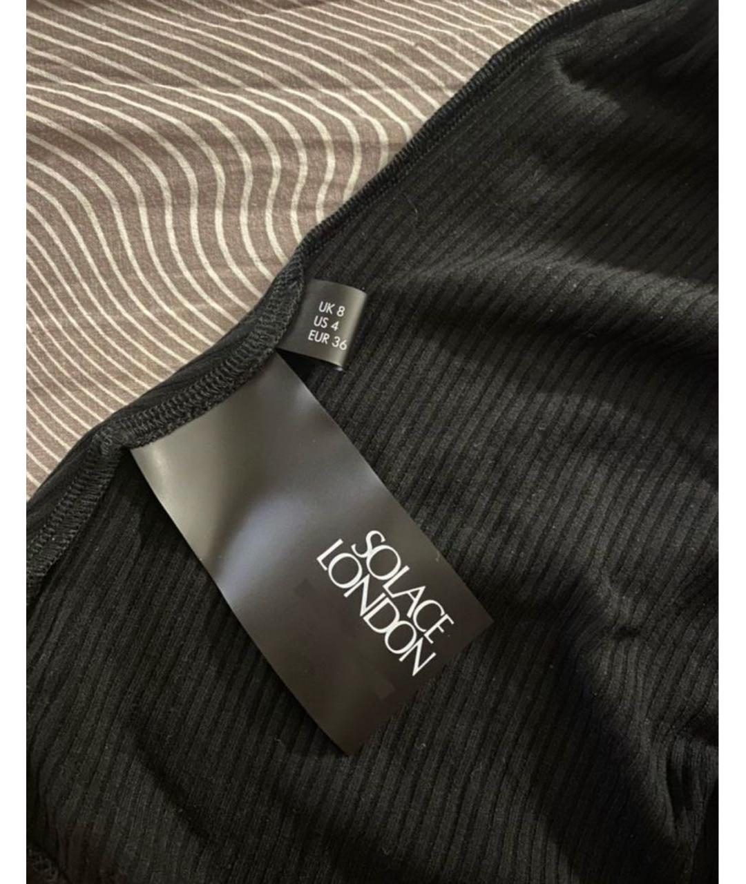 SOLACE LONDON Черное вискозное боди, фото 4
