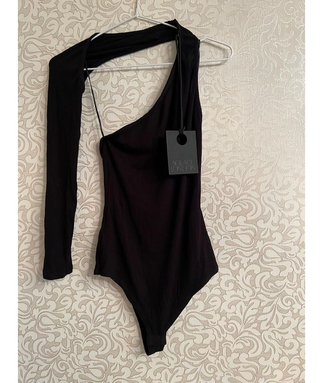 SOLACE LONDON Черное вискозное боди, фото 2