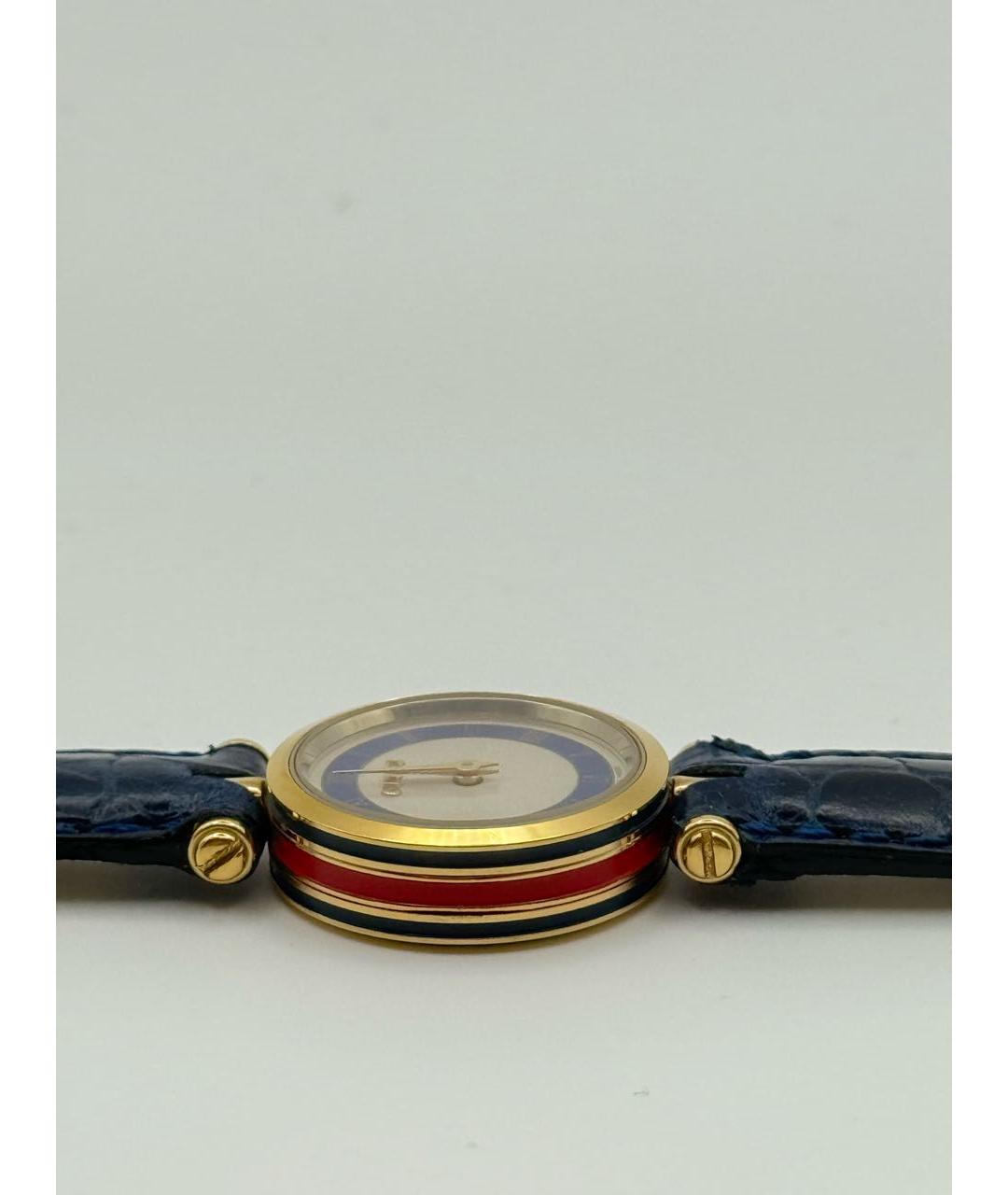 GUCCI Синие позолоченные часы, фото 6
