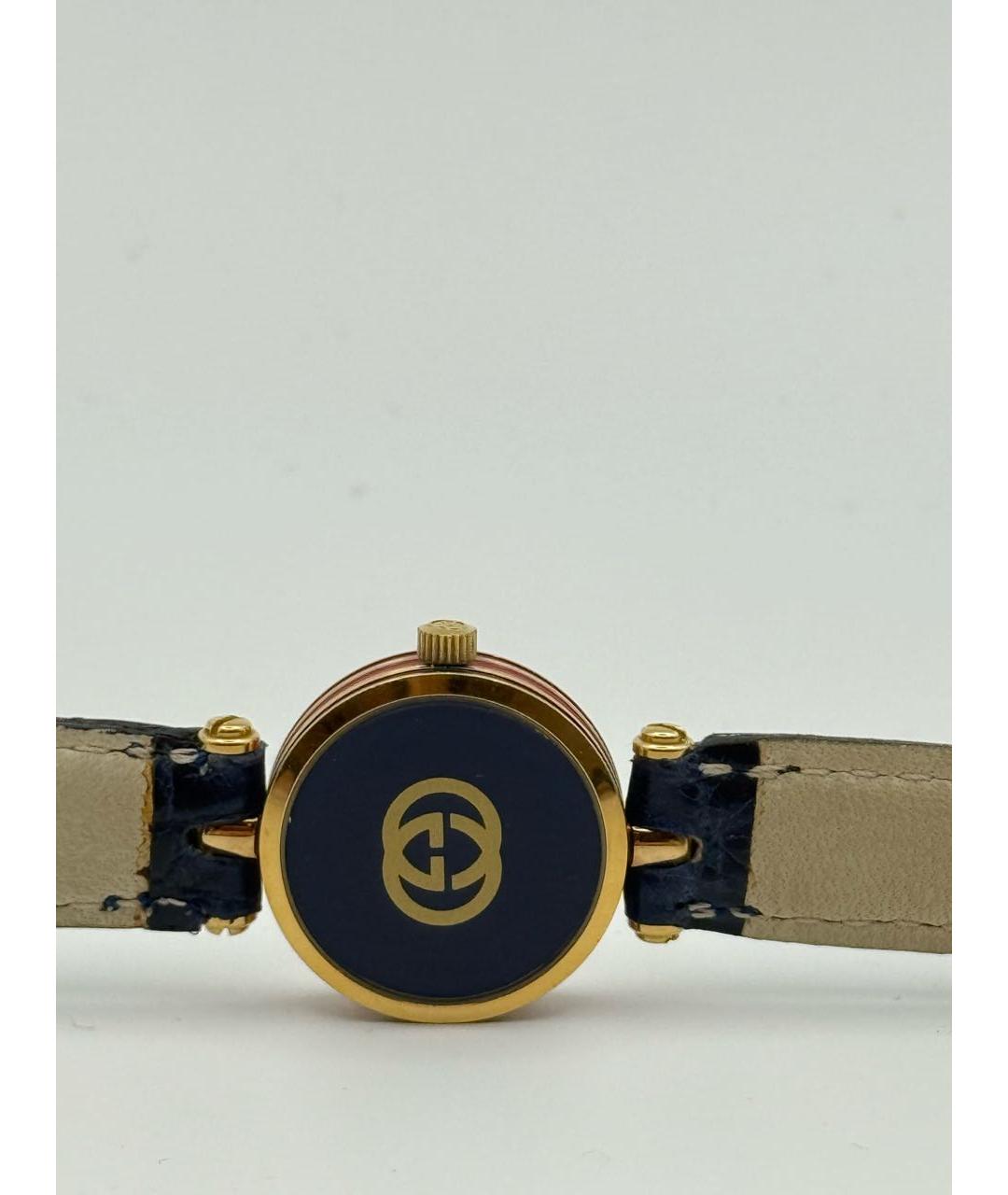 GUCCI Синие позолоченные часы, фото 2