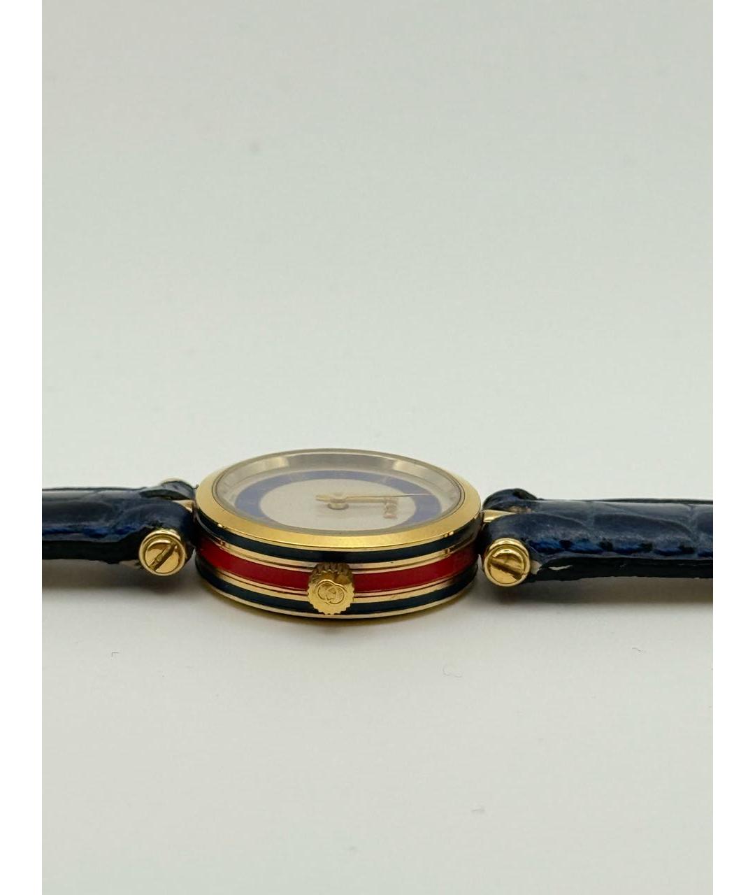 GUCCI Синие позолоченные часы, фото 5
