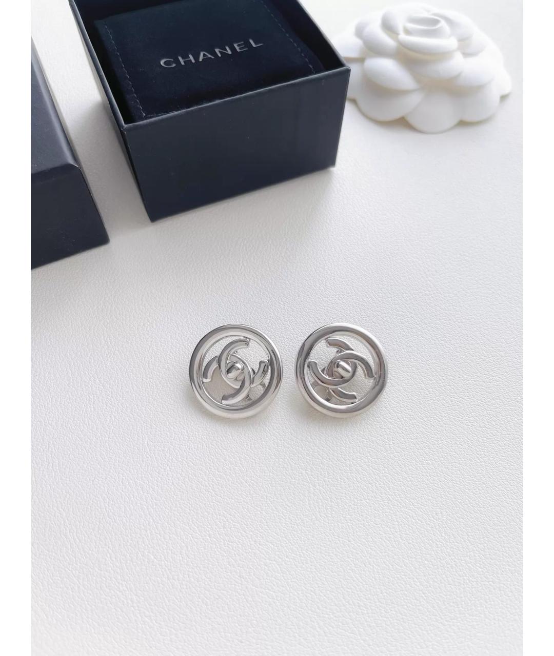 CHANEL Серебряные серьги, фото 5