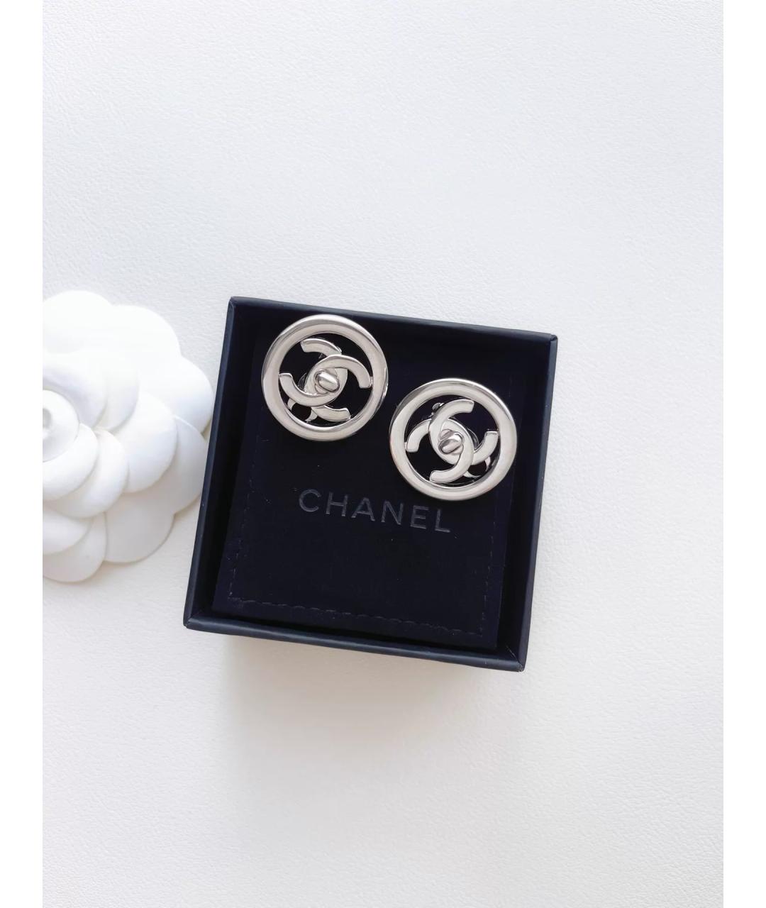 CHANEL Серебряные серьги, фото 4