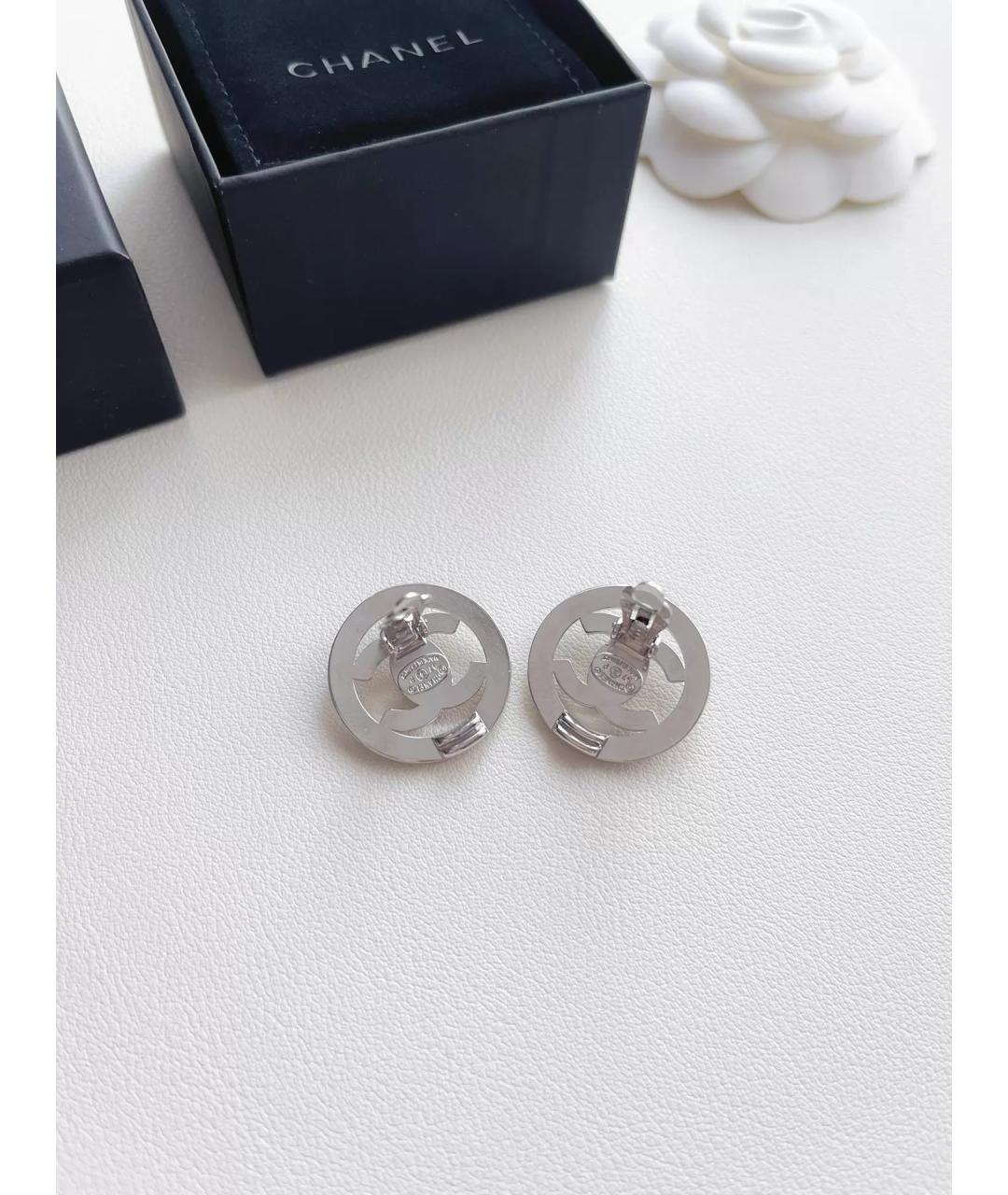 CHANEL Серебряные серьги, фото 3
