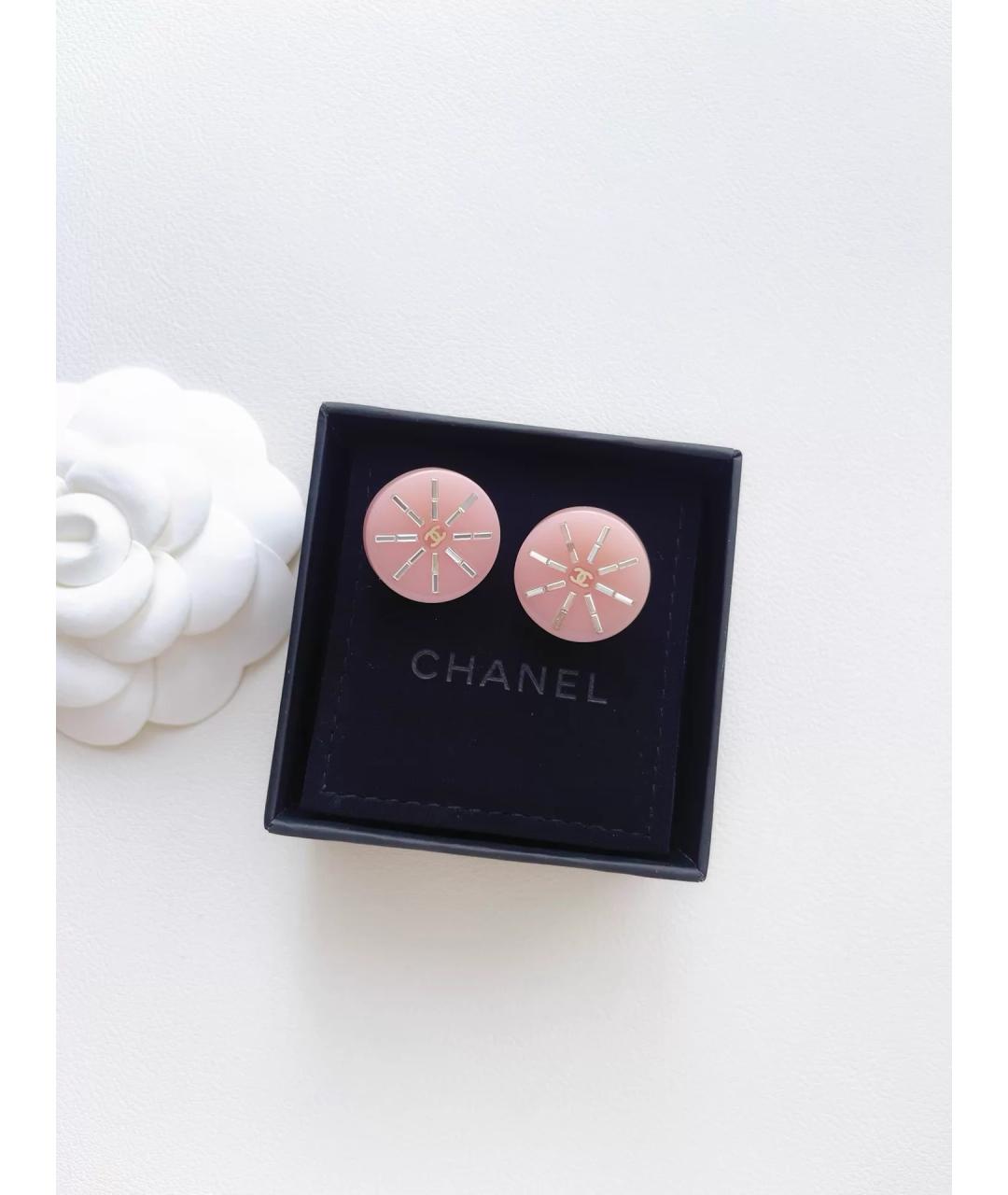 CHANEL Розовые серьги, фото 3