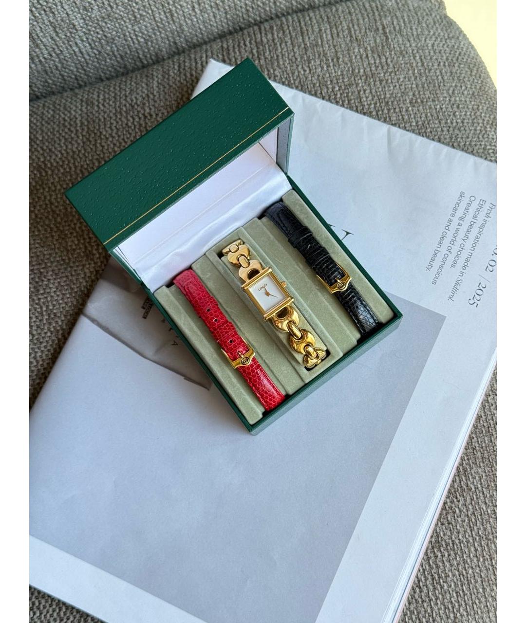 GUCCI Золотые позолоченные часы, фото 8