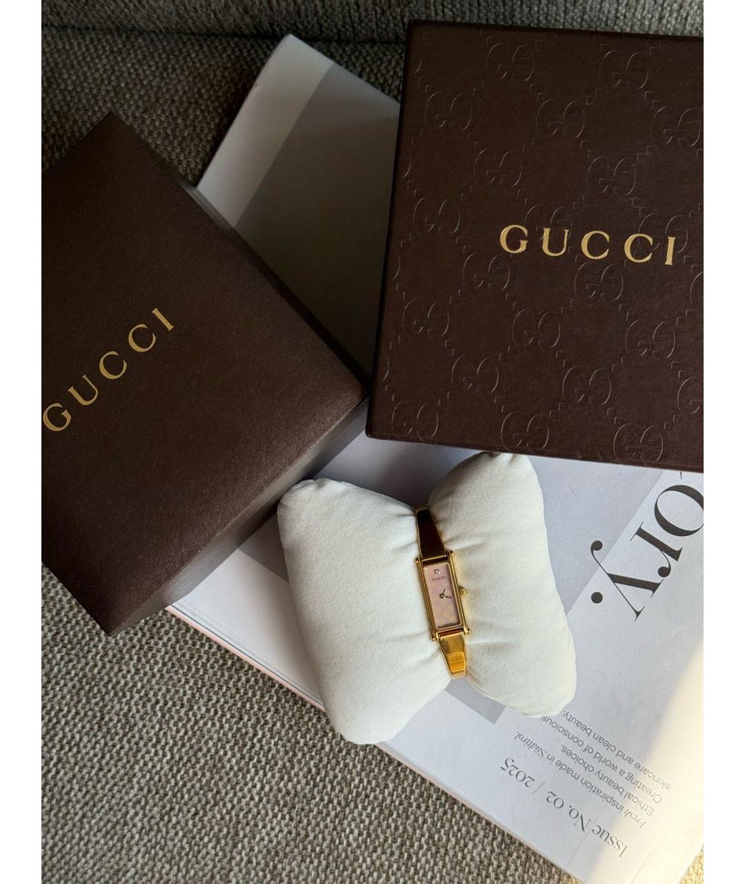 GUCCI Золотые позолоченные часы, фото 4