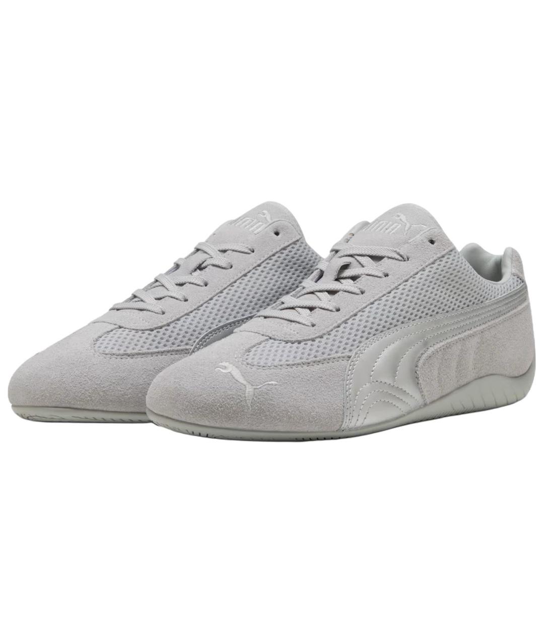 PUMA Серые кожаные кроссовки, фото 3