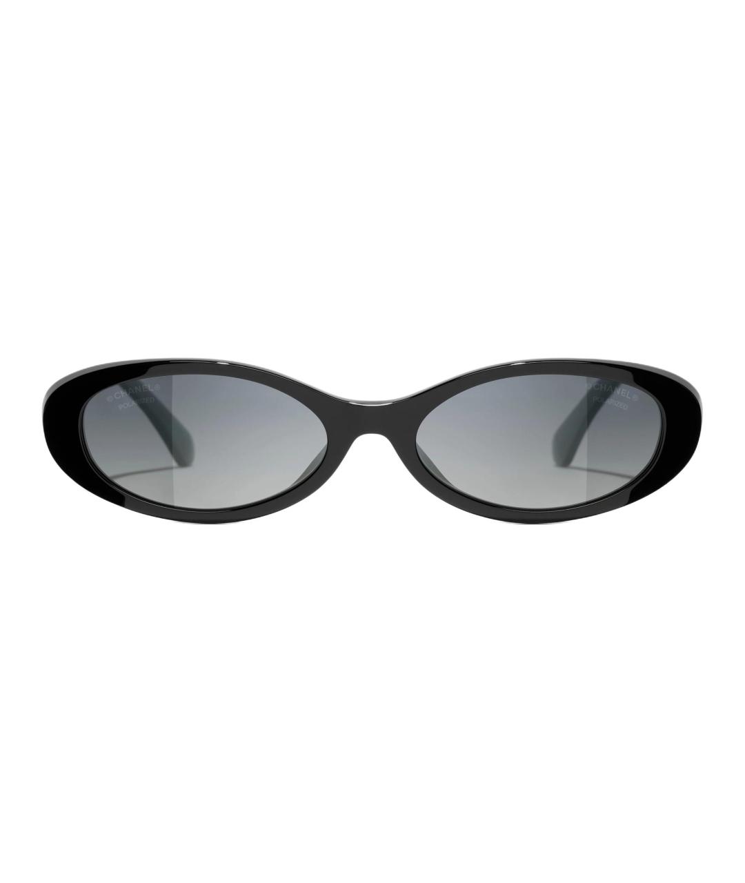 CHANEL Черные пластиковые солнцезащитные очки, фото 1