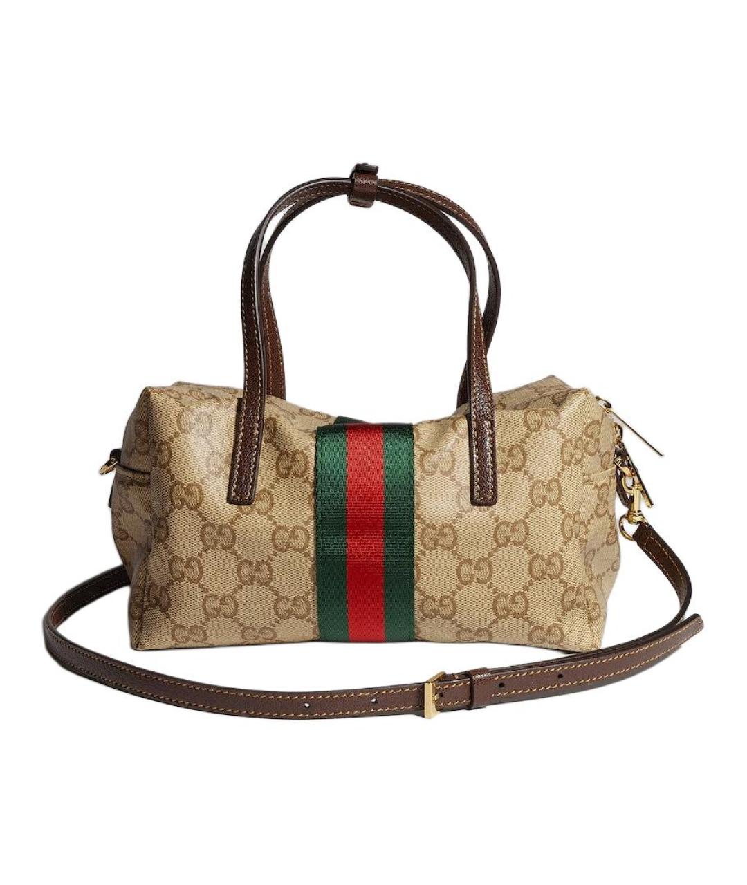GUCCI Коричневая канва сумка через плечо, фото 3