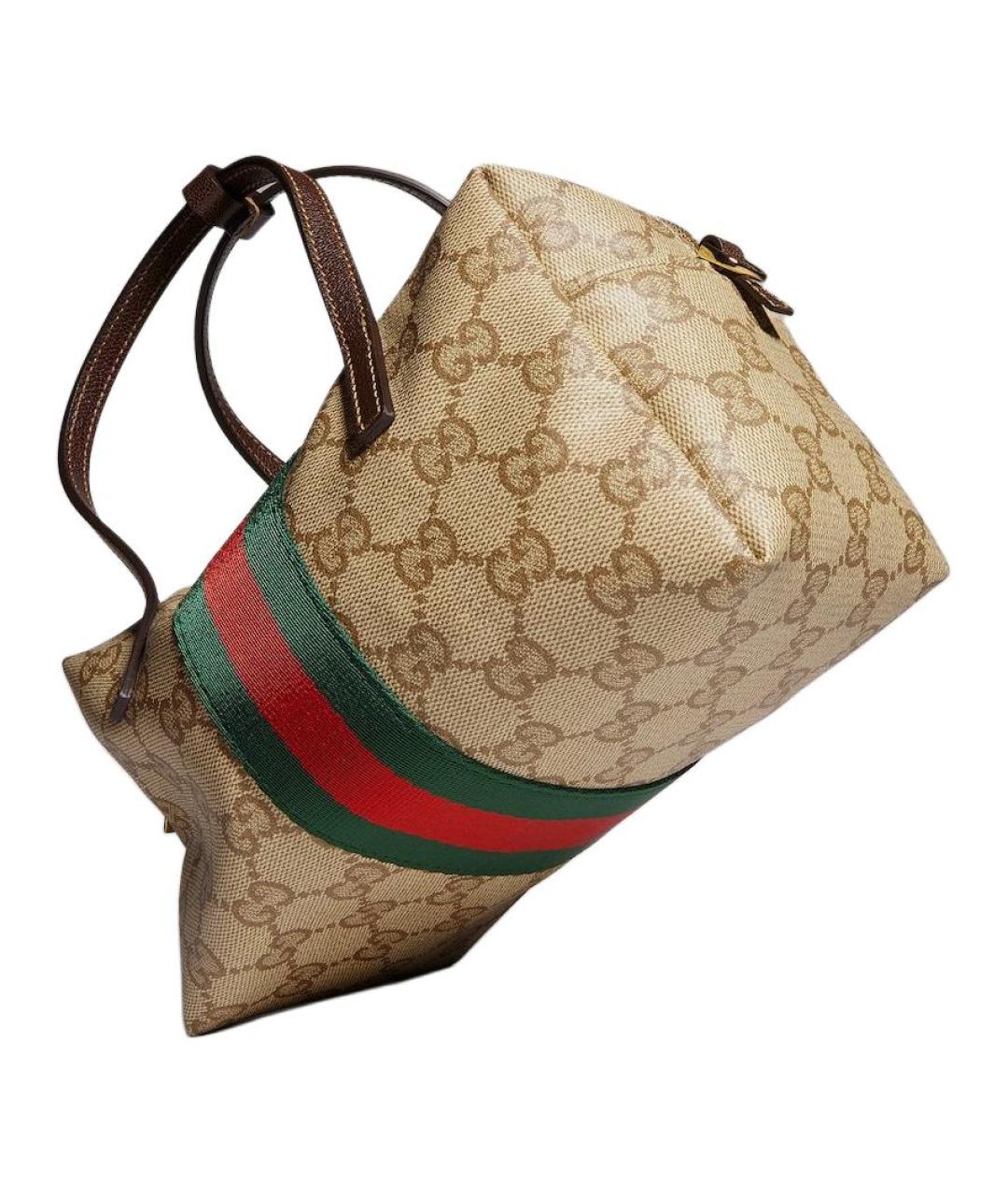 GUCCI Коричневая канва сумка через плечо, фото 4