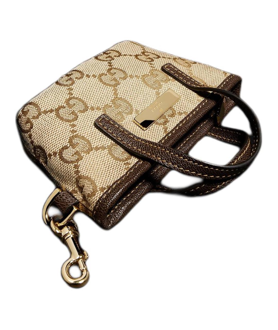 GUCCI Бежевая сумка с короткими ручками, фото 4