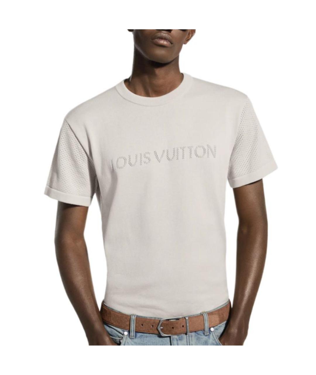 LOUIS VUITTON Бежевая футболка, фото 3