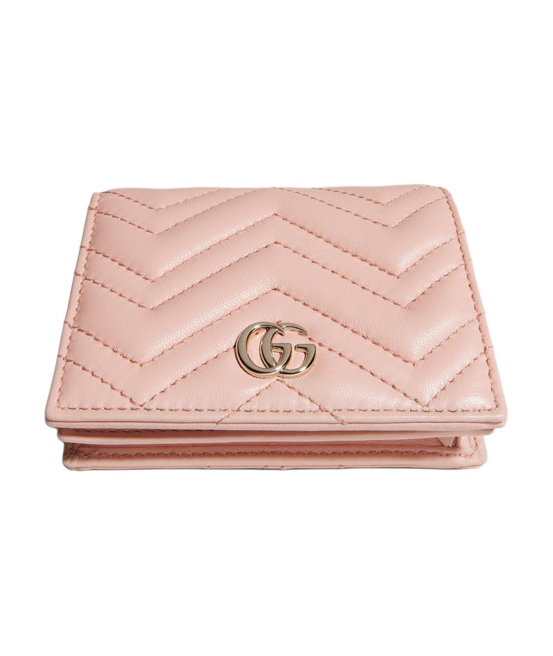 GUCCI Розовый кожаный кошелек, фото 2