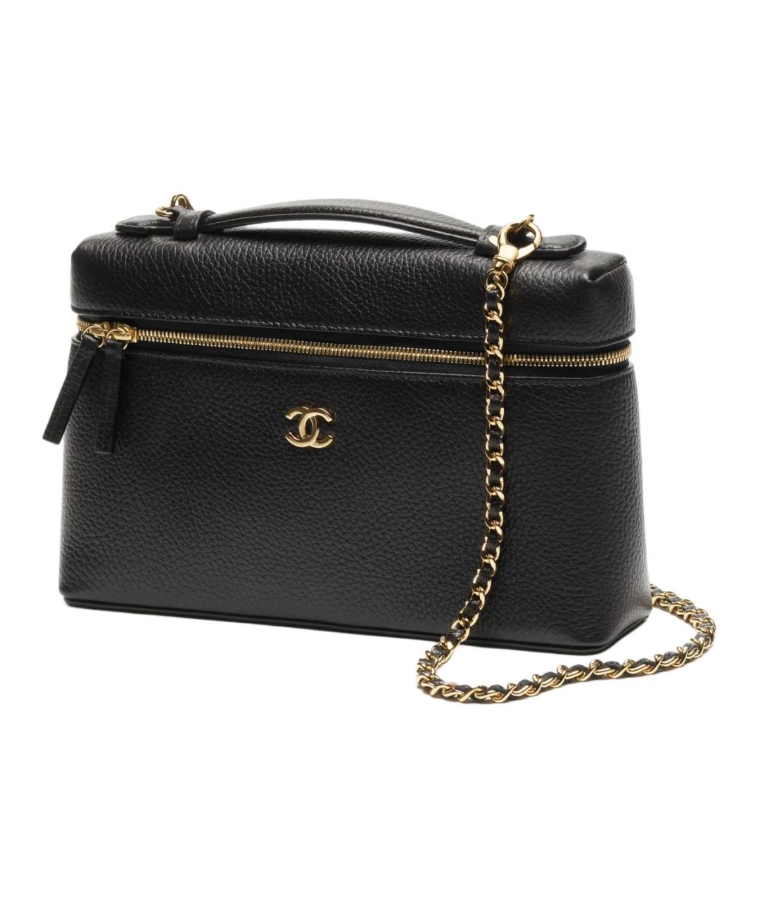 CHANEL Черная кожаная косметичка, фото 2