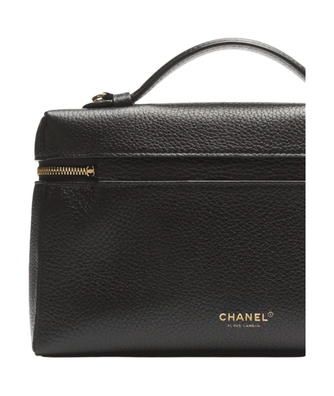 CHANEL Черная кожаная косметичка, фото 3