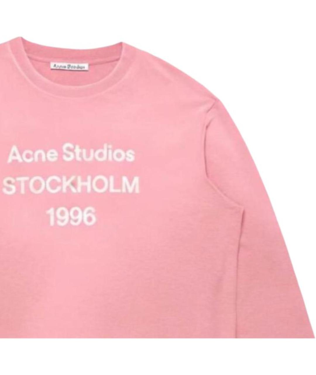 ACNE STUDIOS Розовая хлопковая футболка, фото 4