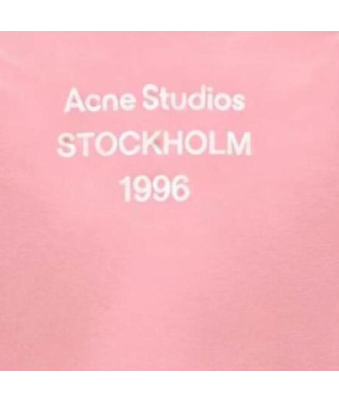 ACNE STUDIOS Розовая хлопковая футболка, фото 5