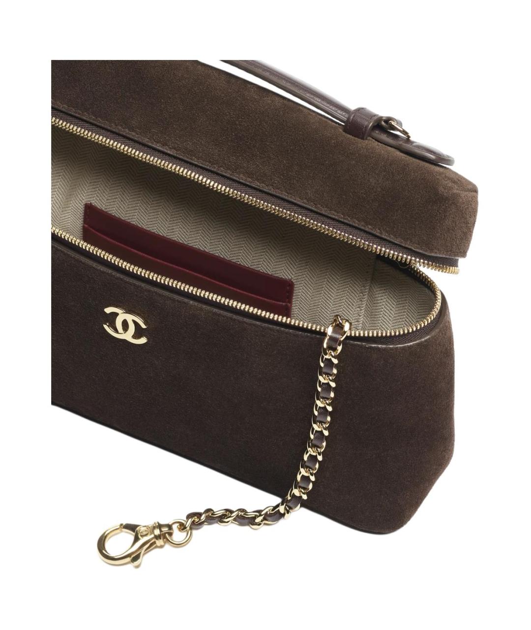 CHANEL Коричневая косметичка, фото 4