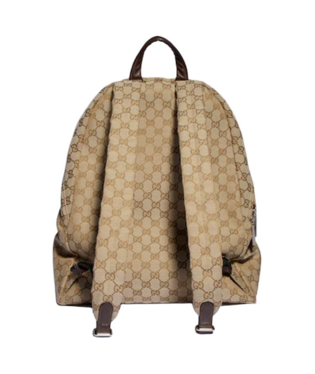 GUCCI Бежевый тканевый рюкзак, фото 4