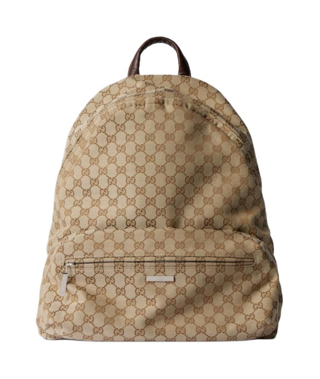 GUCCI Бежевый тканевый рюкзак, фото 1