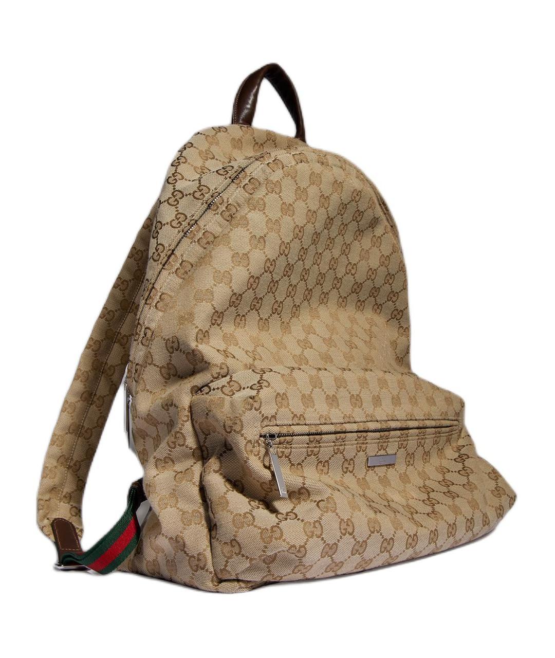 GUCCI Бежевый тканевый рюкзак, фото 3