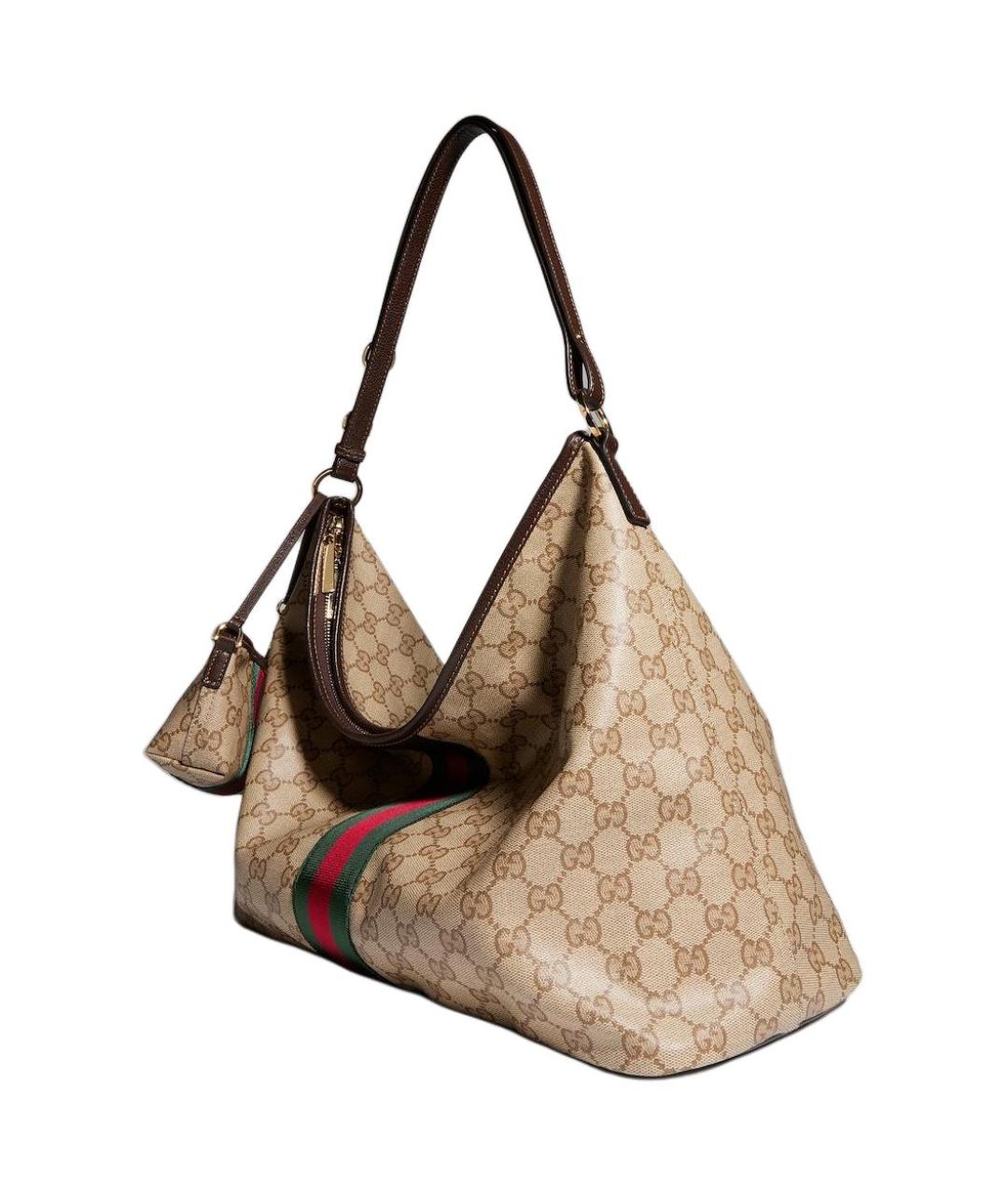 GUCCI Бежевая канва сумка через плечо, фото 3