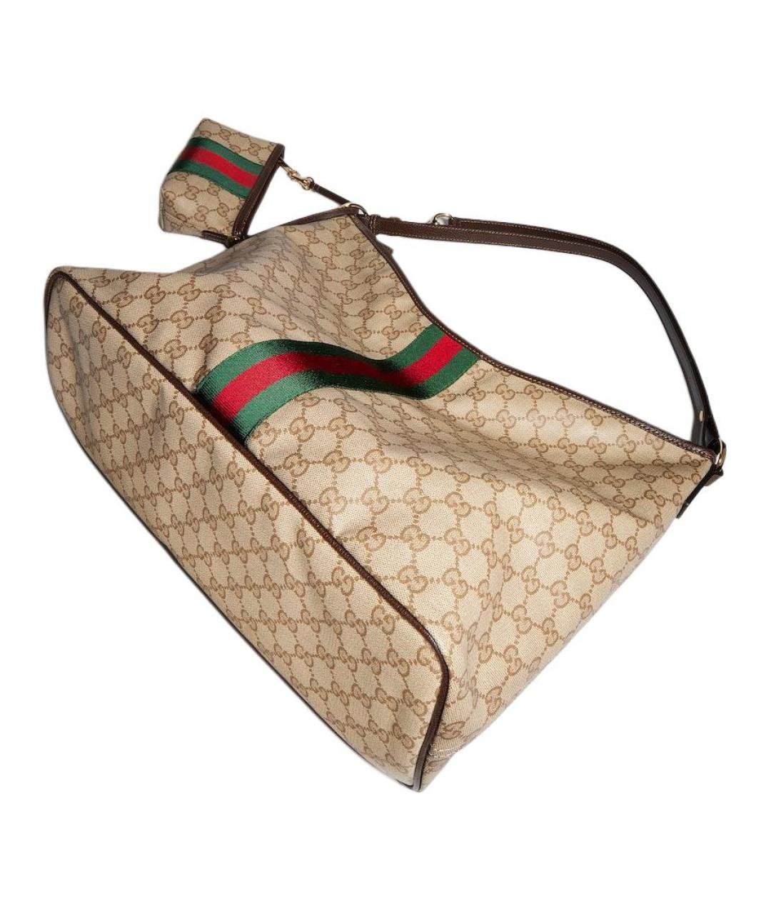 GUCCI Бежевая канва сумка через плечо, фото 5