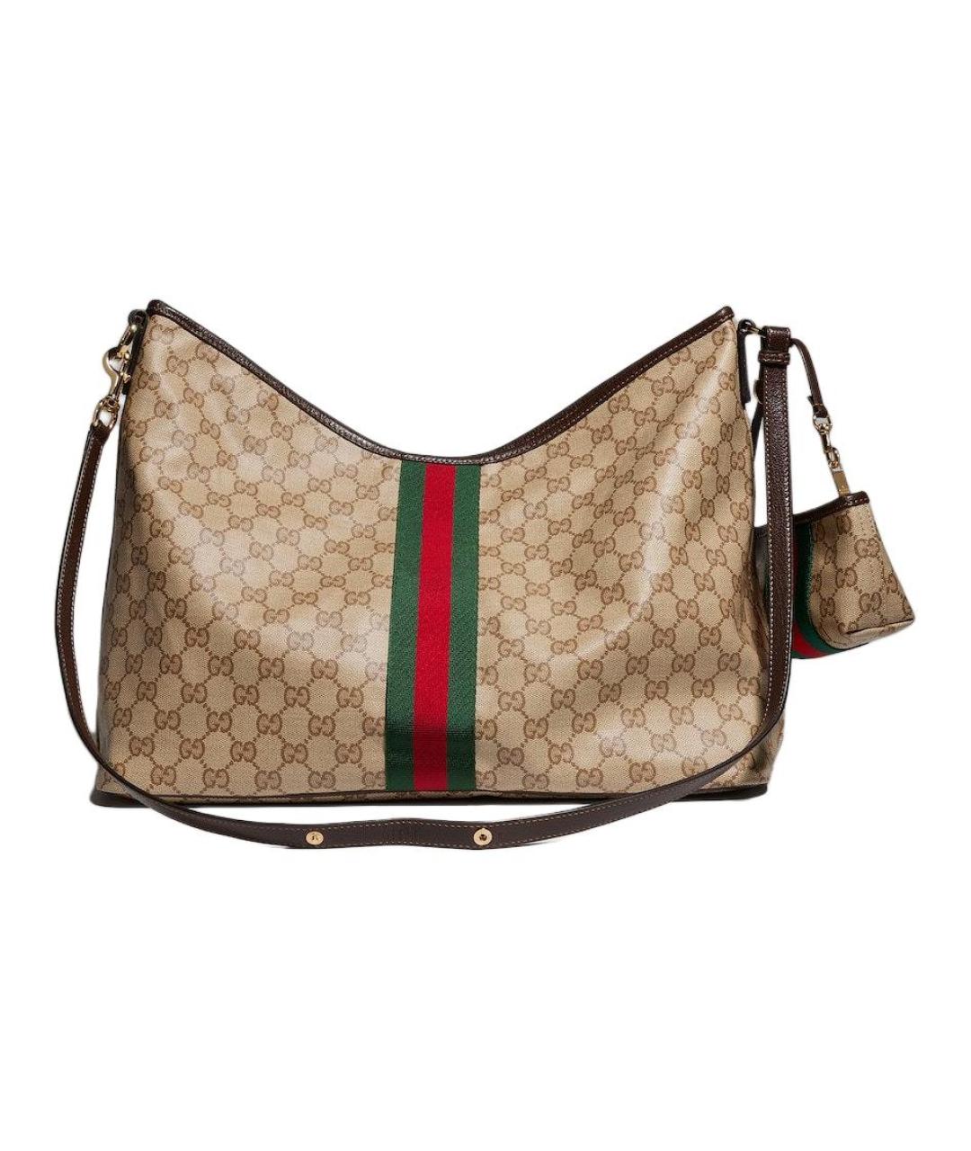 GUCCI Бежевая канва сумка через плечо, фото 2