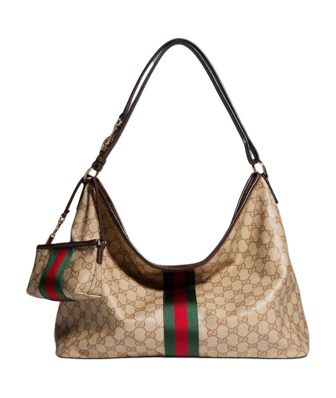 GUCCI Бежевая канва сумка через плечо, фото 1