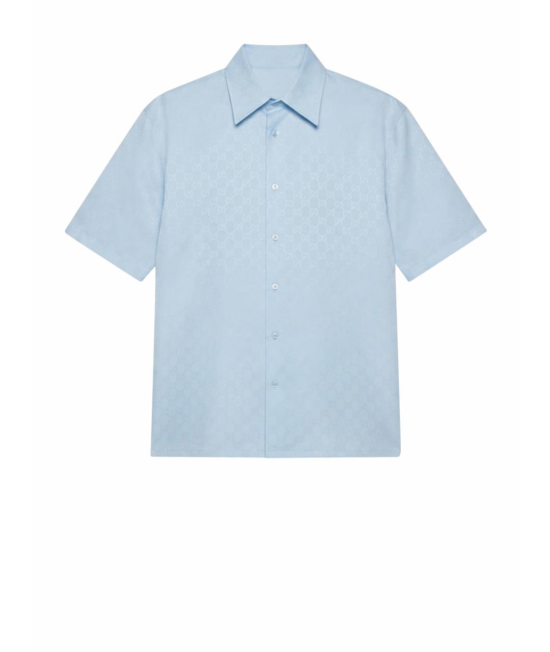 GUCCI Голубая классическая рубашка, фото 1