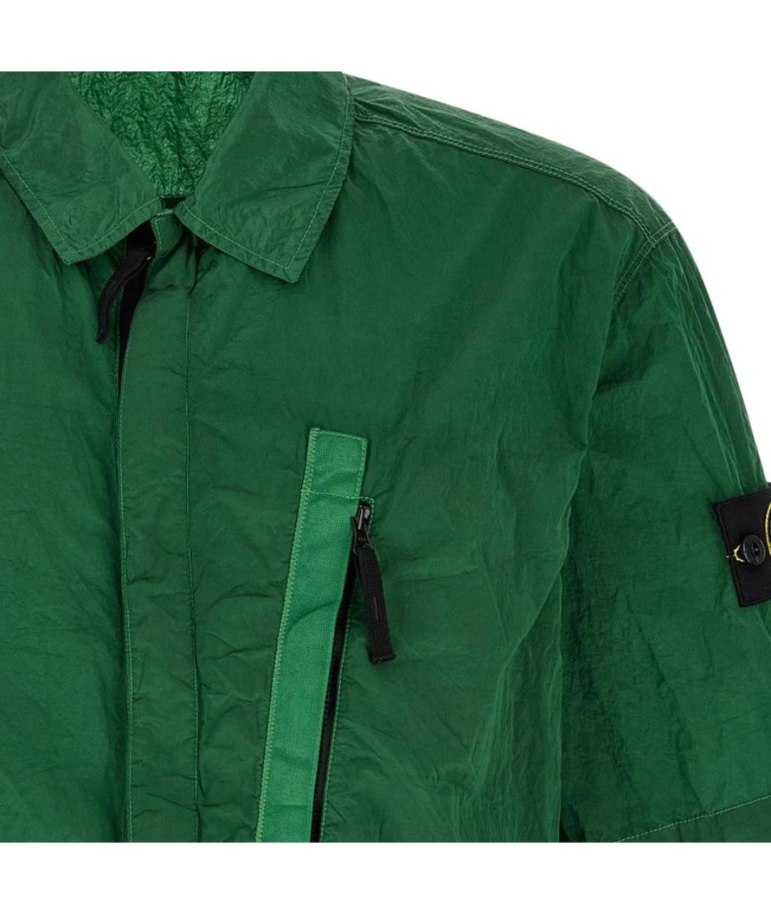 STONE ISLAND Зеленая классическая рубашка, фото 5