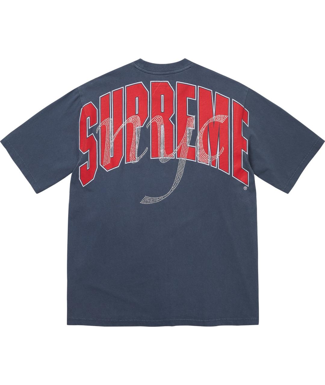 SUPREME Синяя футболка, фото 2