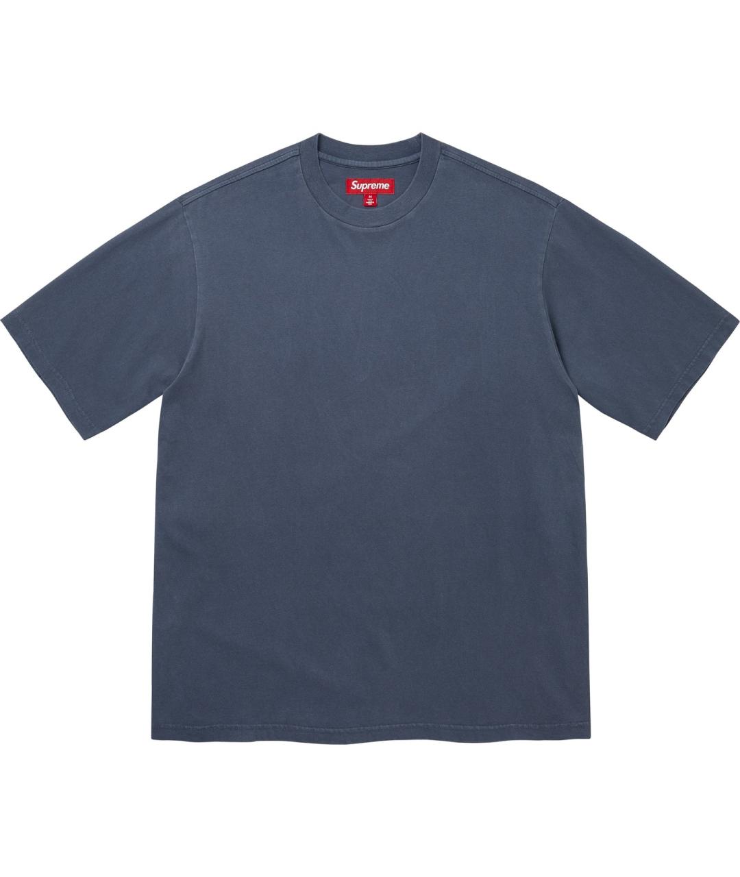 SUPREME Синяя футболка, фото 1