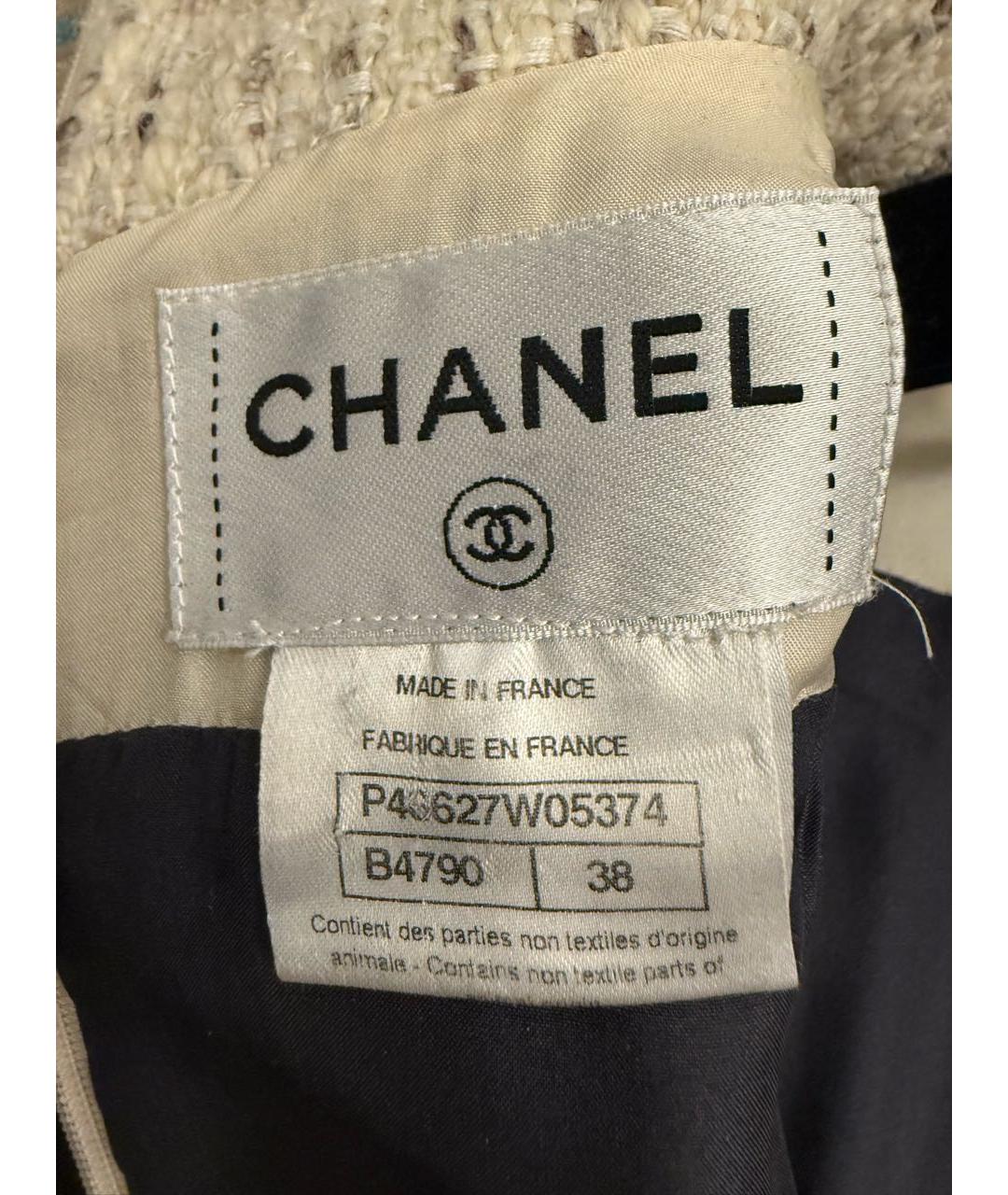 CHANEL Серое шерстяное повседневное платье, фото 5