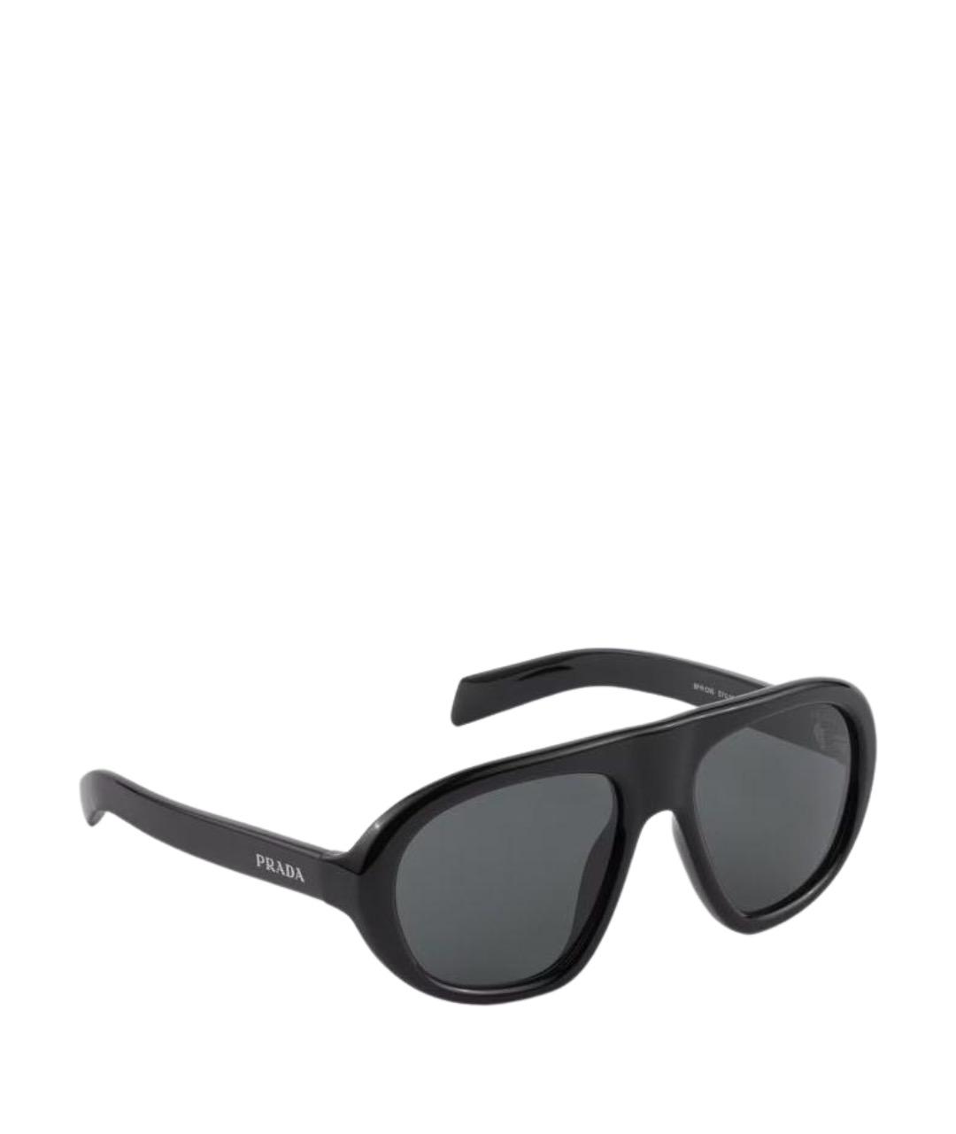 PRADA Черные пластиковые солнцезащитные очки, фото 1