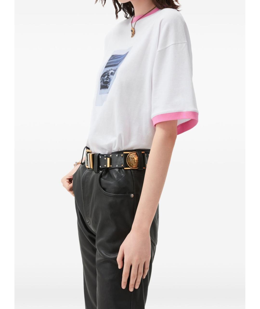 VERSACE Белая хлопковая футболка, фото 2