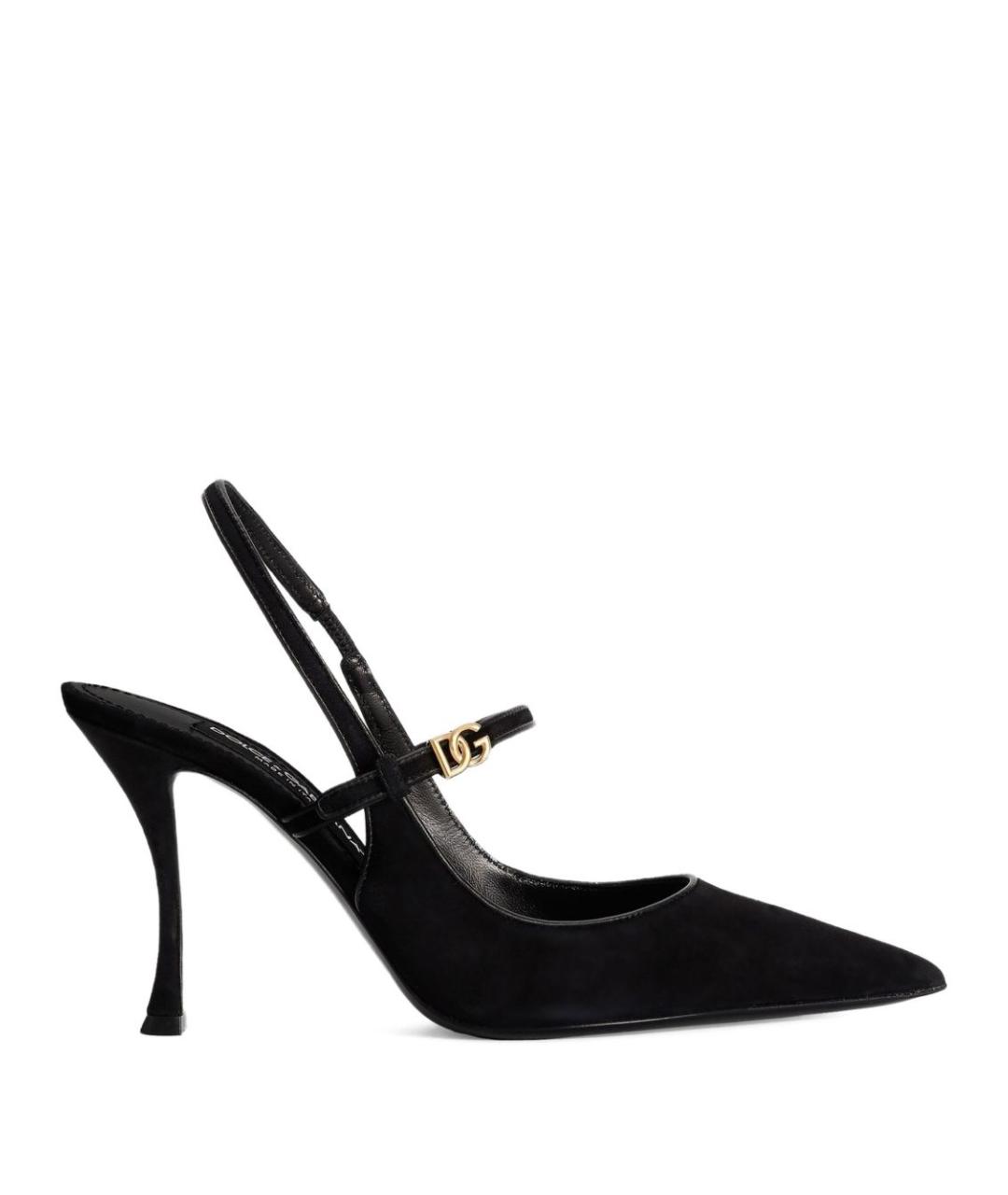 DOLCE&GABBANA Черные замшевые туфли, фото 1