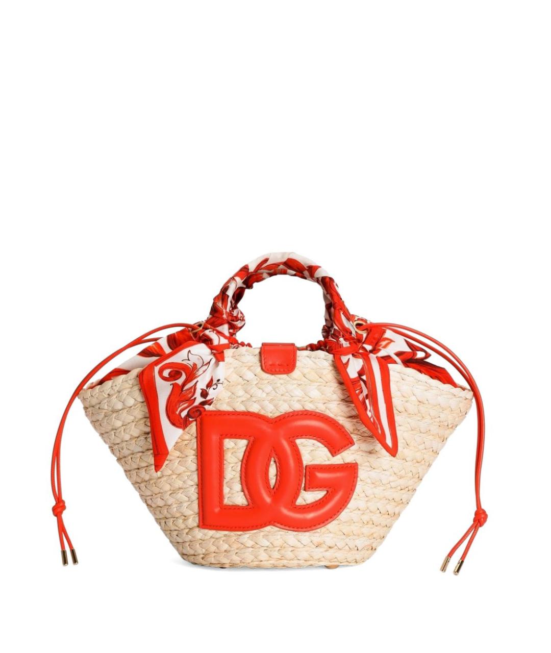 DOLCE&GABBANA Бежевая плетеная сумка тоут, фото 1