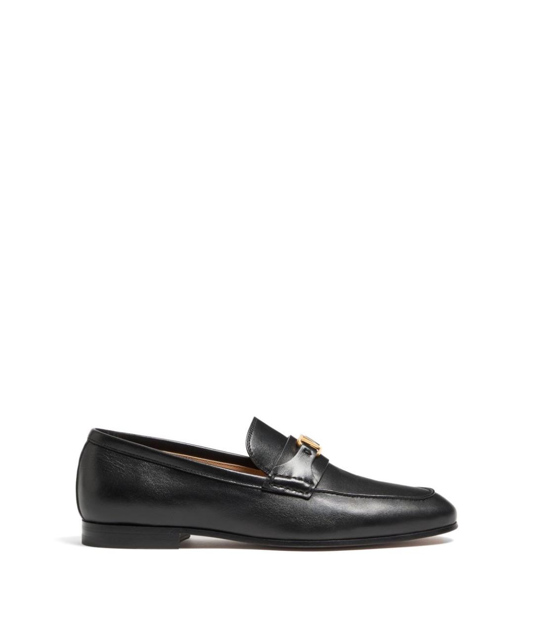VALENTINO Черные кожаные лоферы, фото 1