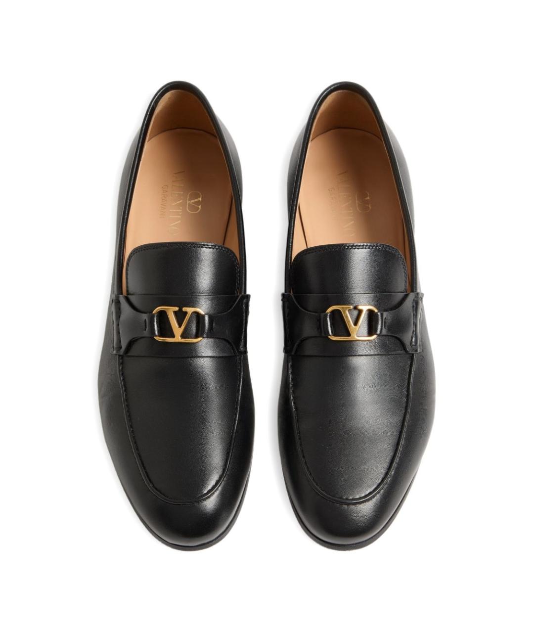 VALENTINO Черные кожаные лоферы, фото 3