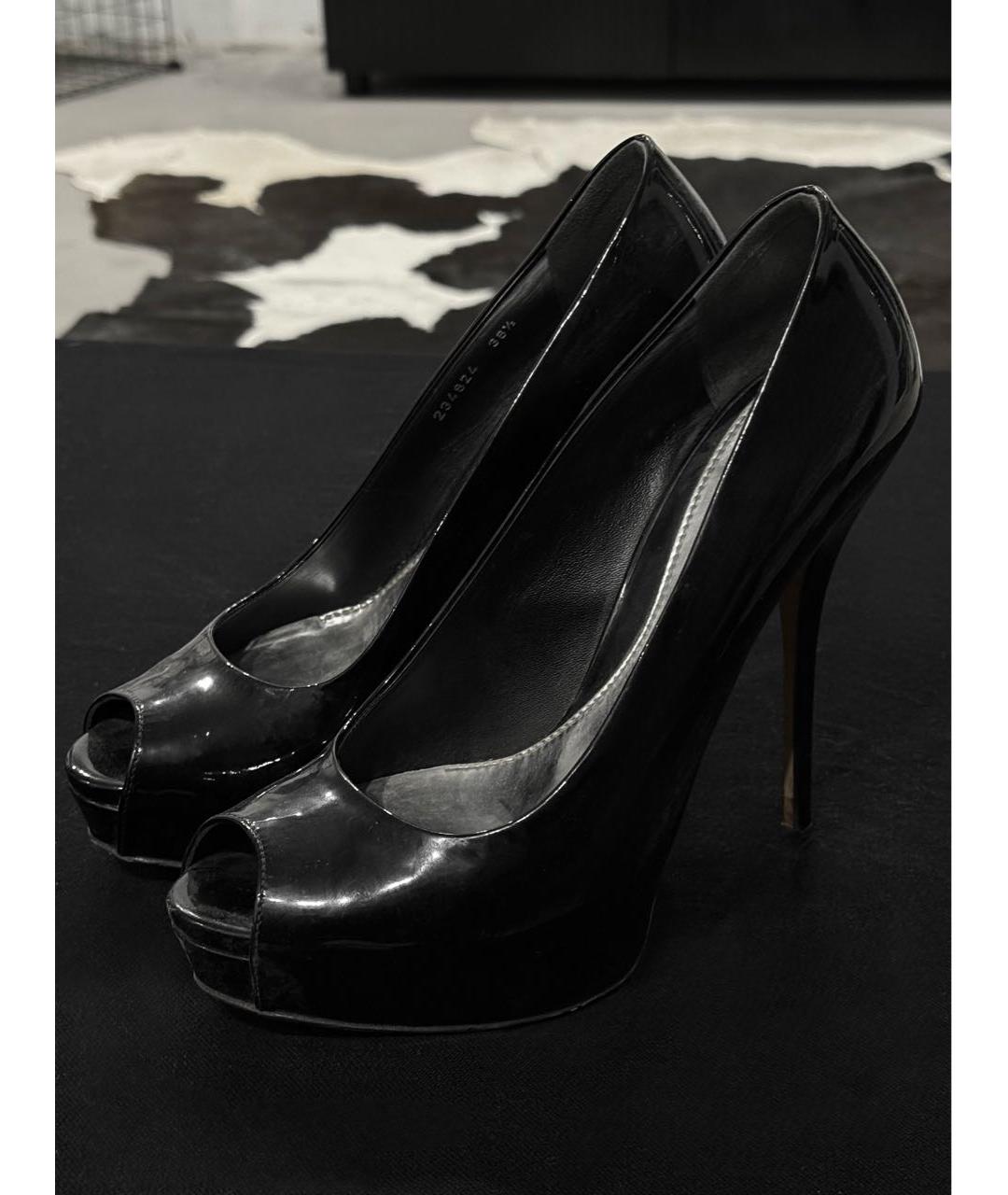 GUCCI Черные ботильоны из лакированной кожи, фото 2