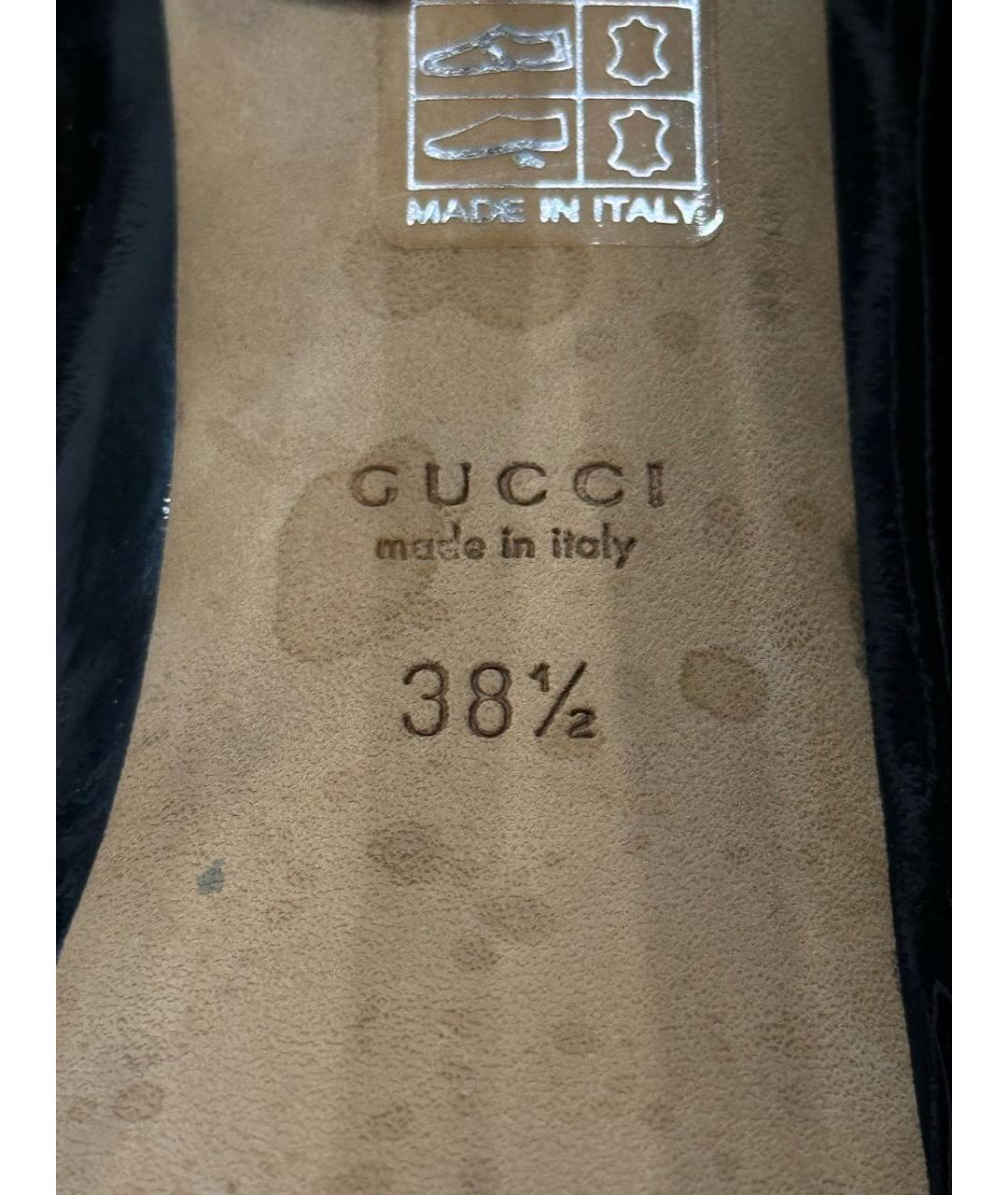 GUCCI Черные ботильоны из лакированной кожи, фото 7