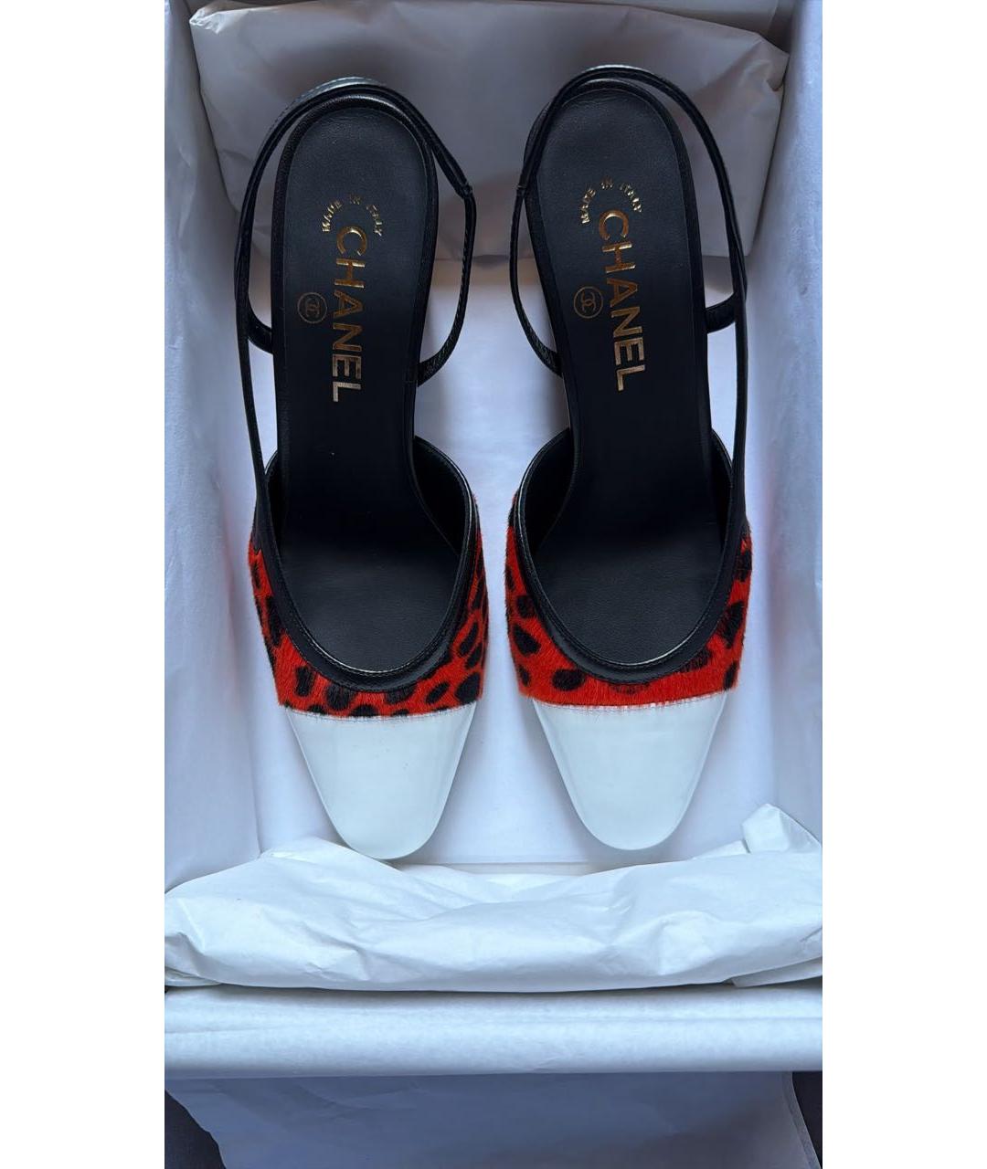 CHANEL Бордовые кожаные туфли, фото 5